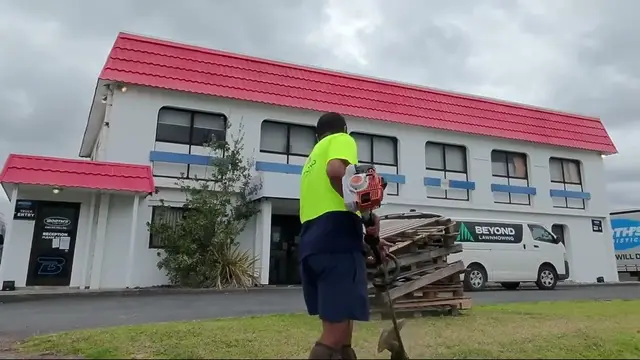 Lawn edging a commercial contract in Whangarei, Beyond Lawnmowing
